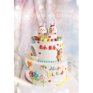 6+8 two tier buttercream doll birthday cake