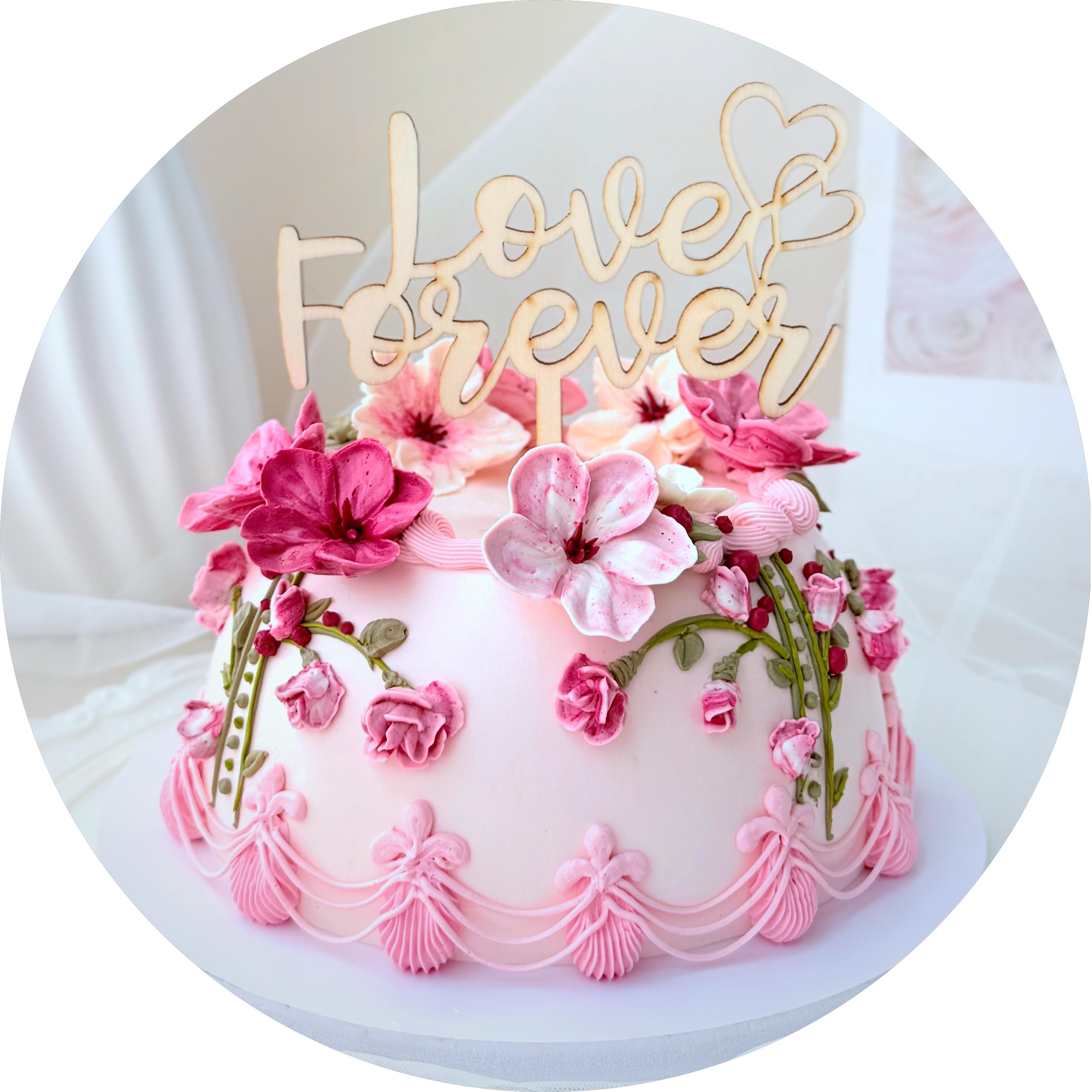 Flower Cake for Valentine's Day